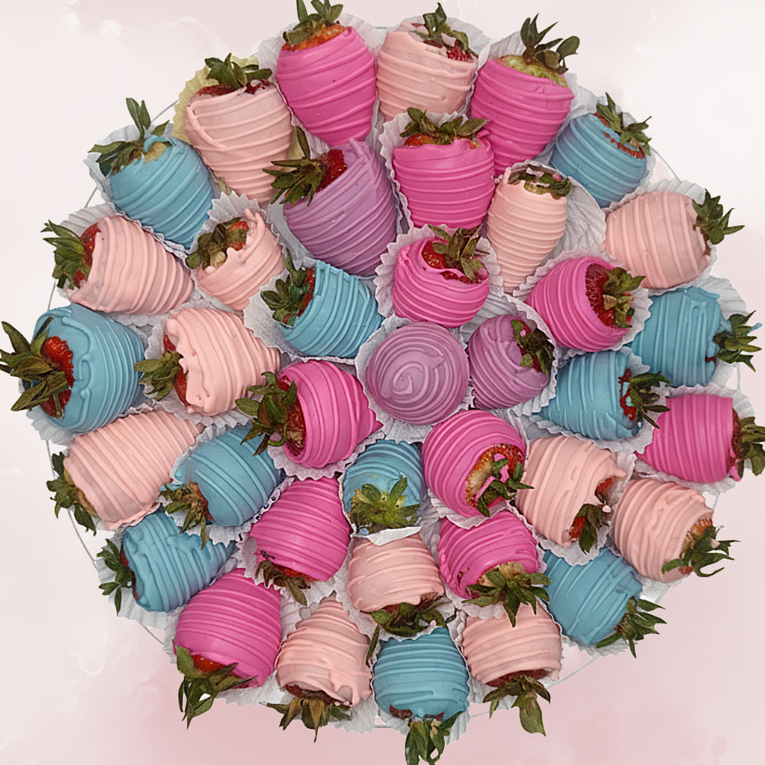 Bandeja de Fresas con Chocolate