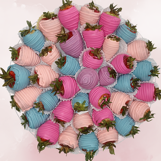 Bandeja de Fresas con Chocolate