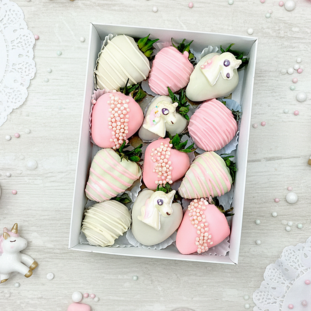 Fresas con Chocolate Unicornio