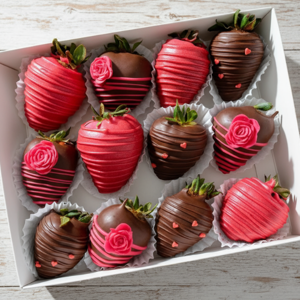 Caja de Fresas Romance